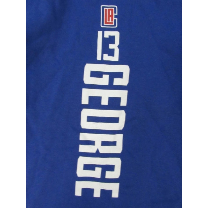 Los Angeles Clippers 13 Paul George Mens Size S Blue Hoodie Image 4