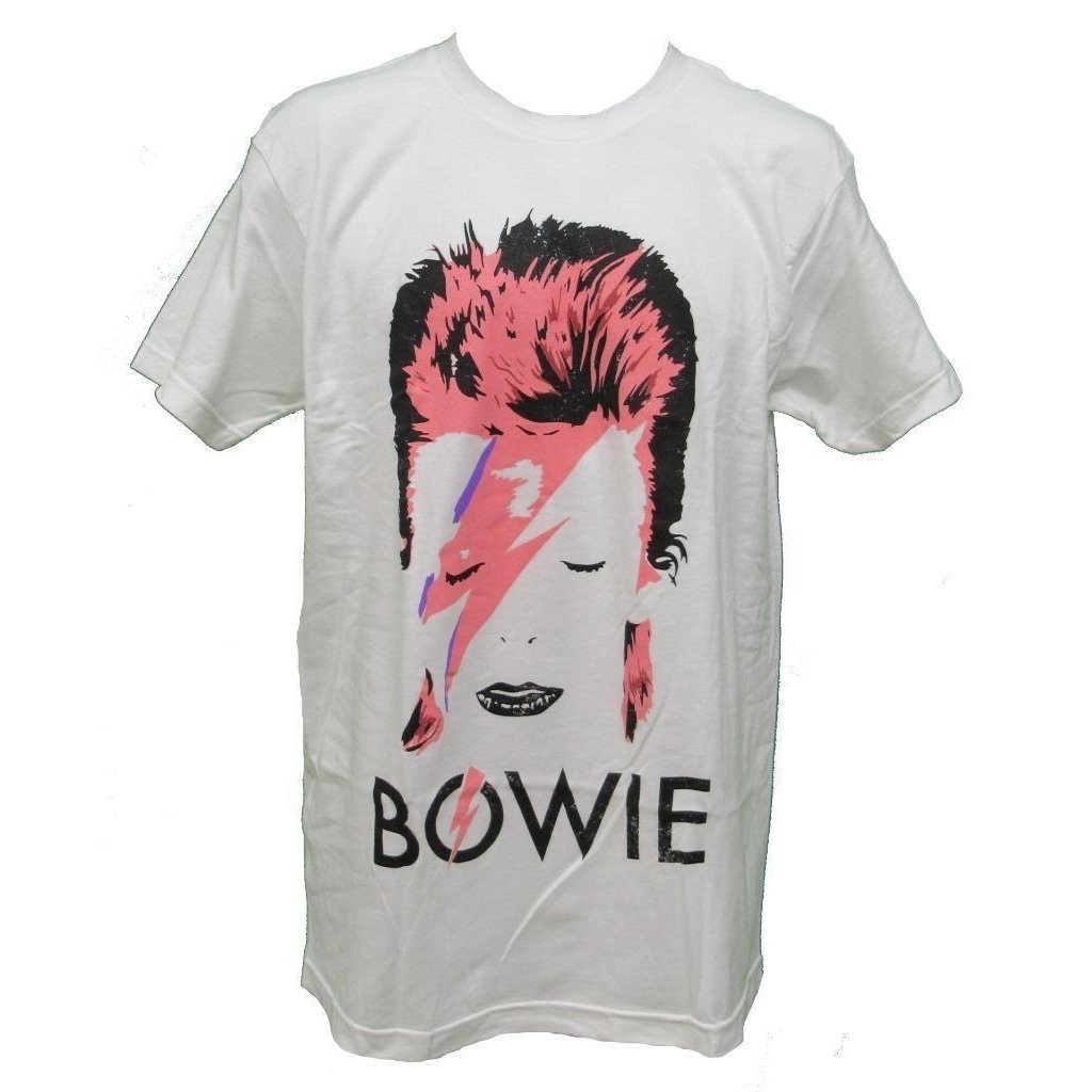 David Bowie Mens Size L Large White Licensed Shirt 24 Image 1