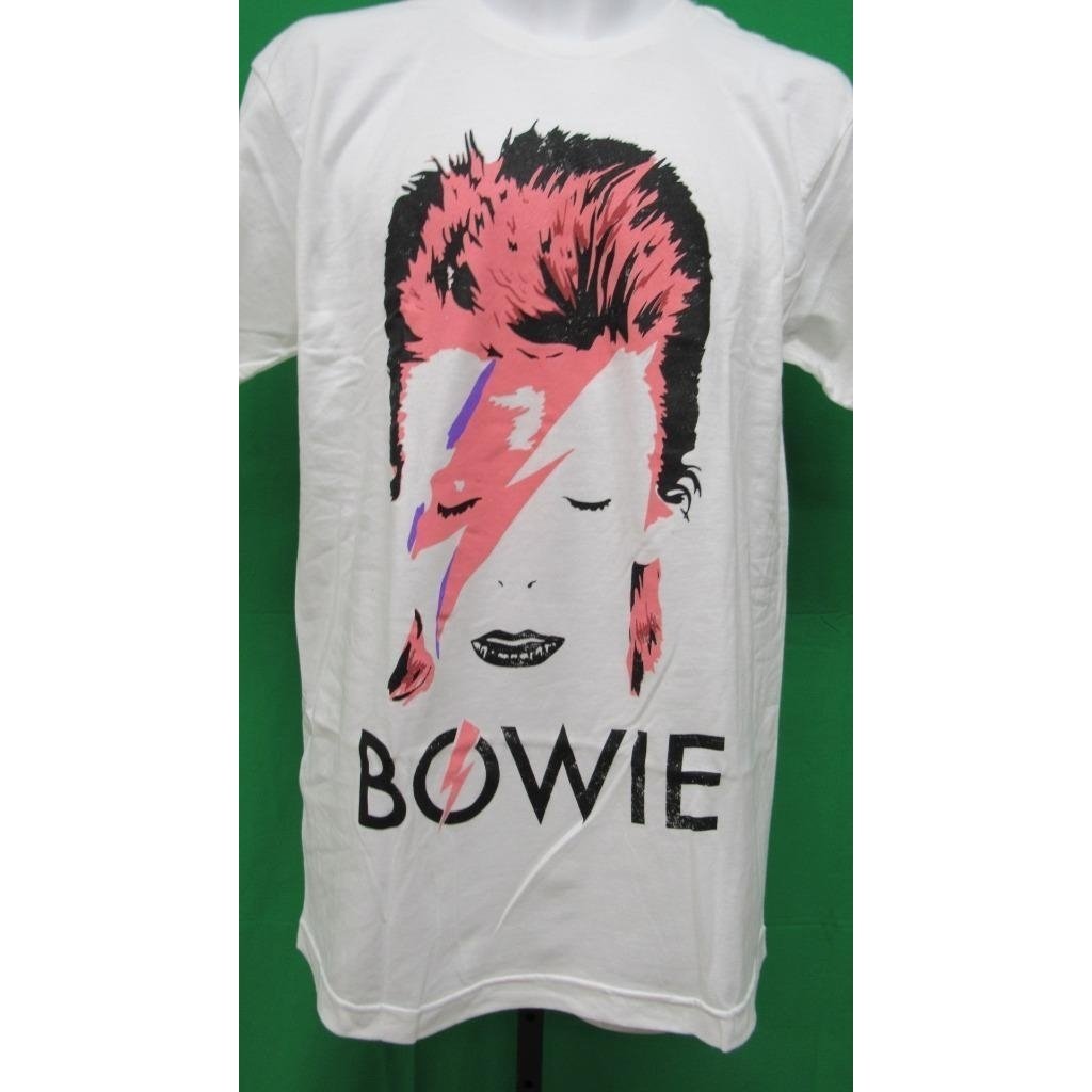 David Bowie Mens Size L Large White Licensed Shirt 24 Image 2