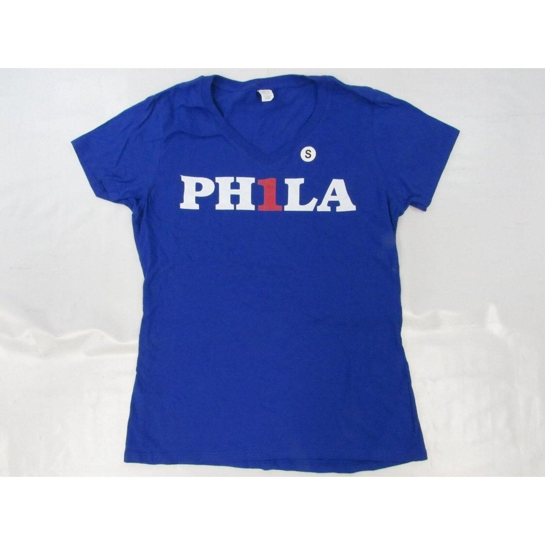 Philadelphia 76ers Womens Size S Small Blue Shirt Image 1