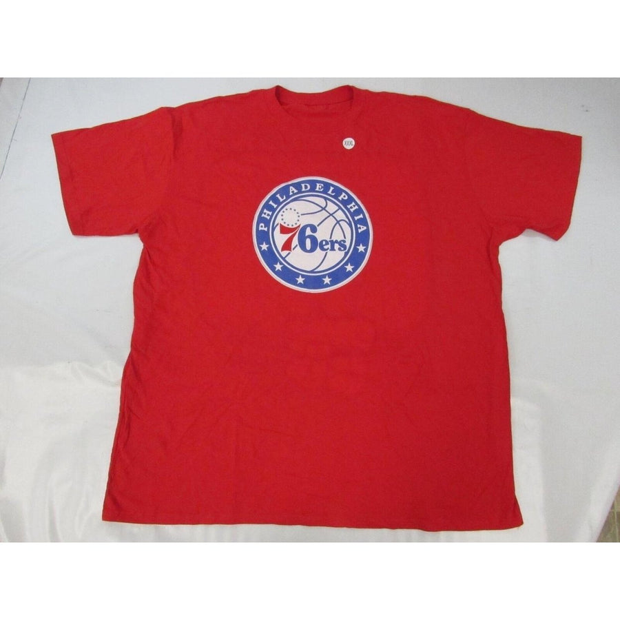 Philadelphia 76ers 21 Joel Embiid Mens Size 3XL 3XLarge Red Shirt Image 1