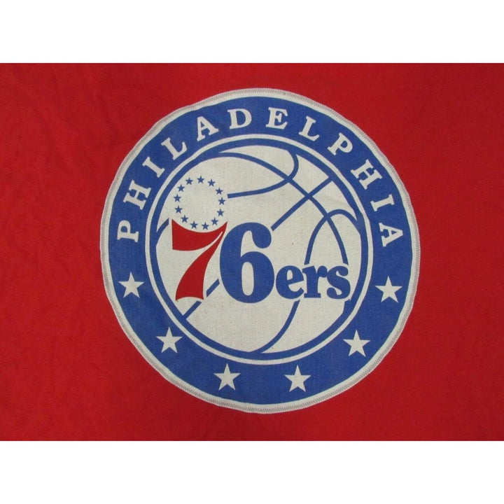 Philadelphia 76ers 21 Joel Embiid Mens Size 3XL 3XLarge Red Shirt Image 3