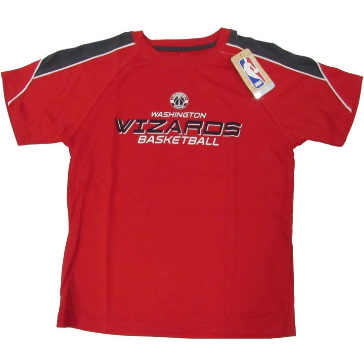 Washington Wizards YOUTH Size M Medium 10/12 Red Majestic Shirt Image 1