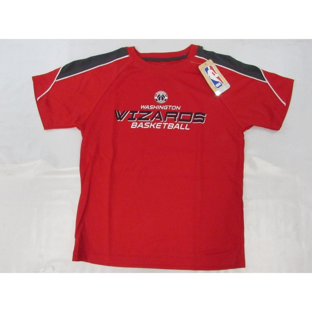 Washington Wizards YOUTH Size M Medium 10/12 Red Majestic Shirt Image 4