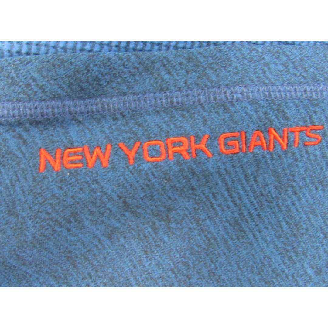 York Giants Football Mens Size L Large Blue 1/4 Zip Pullover Jacket Image 4