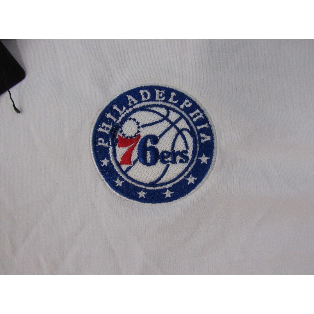 Philadelphia 76ers Mens Size XL XLarge White Adidas Polo Image 3