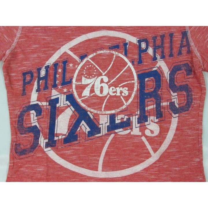 Philadelphia 76ers Womens Size M Medium Red Long Sleeve Shirt Image 3