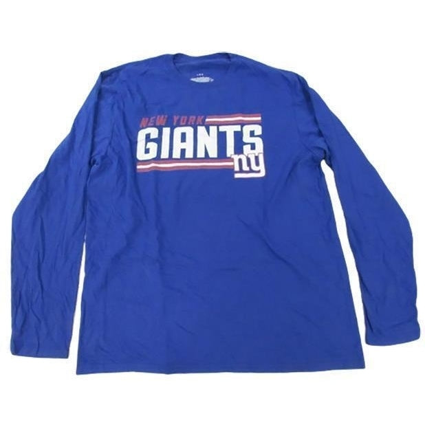 York Giants NY Mens Size L Large Long Sleeve Blue Shirt Image 1