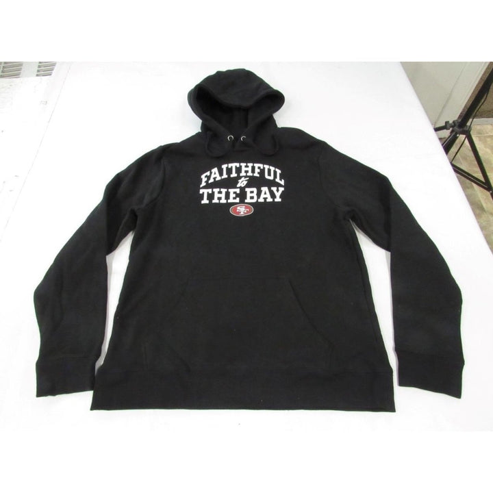 San Francisco 49ers "Faithful to The Bay" Mens Size S Small Black Hoodie Image 1