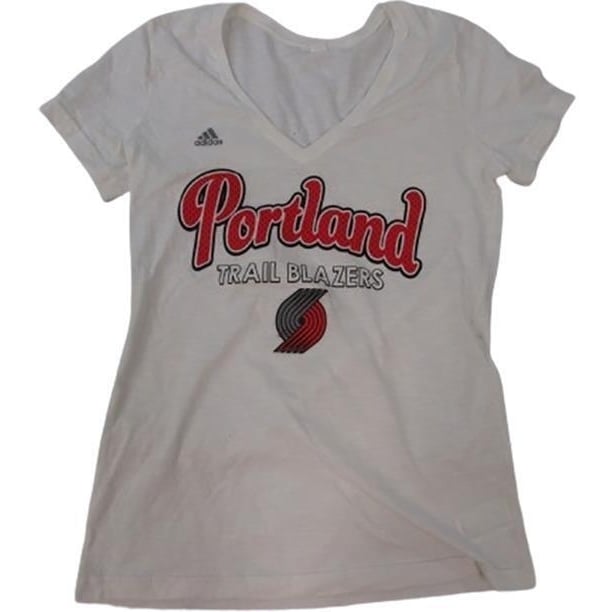 Portland Trail Blazers Womens Size XL XLarge Adidas White Shirt Image 1