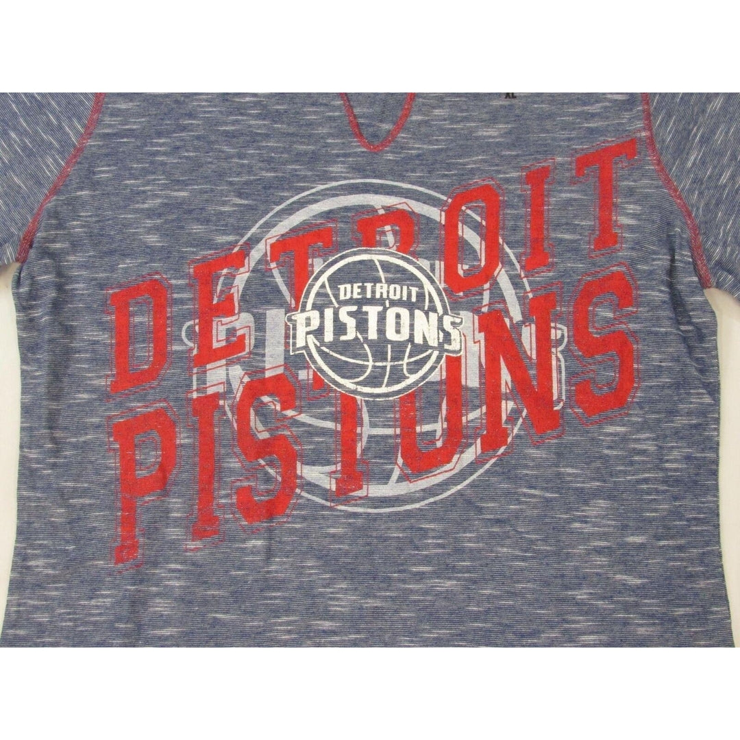 Detroit Pistons Womens Size XL XLarge Blue Long Sleeve Shirt Image 3