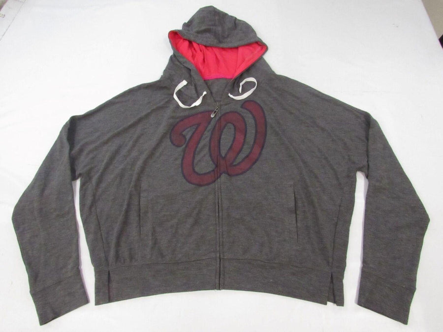 Washington Nationals Womens Size M Full-Zip Flared Jacket Hoodie Image 1