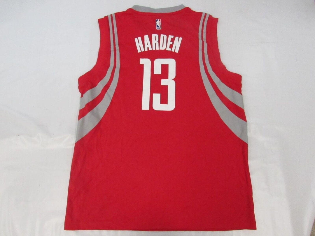 Houston Rockets Blank Front 13 James Harden Mens Size L Red Adidas Jersey Image 2