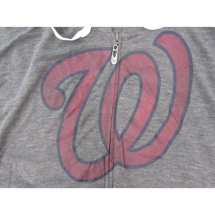 Washington Nationals Womens Size M Full-Zip Flared Jacket Hoodie Image 3