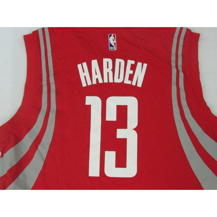 Houston Rockets Blank Front 13 James Harden Mens Size L Red Adidas Jersey Image 4