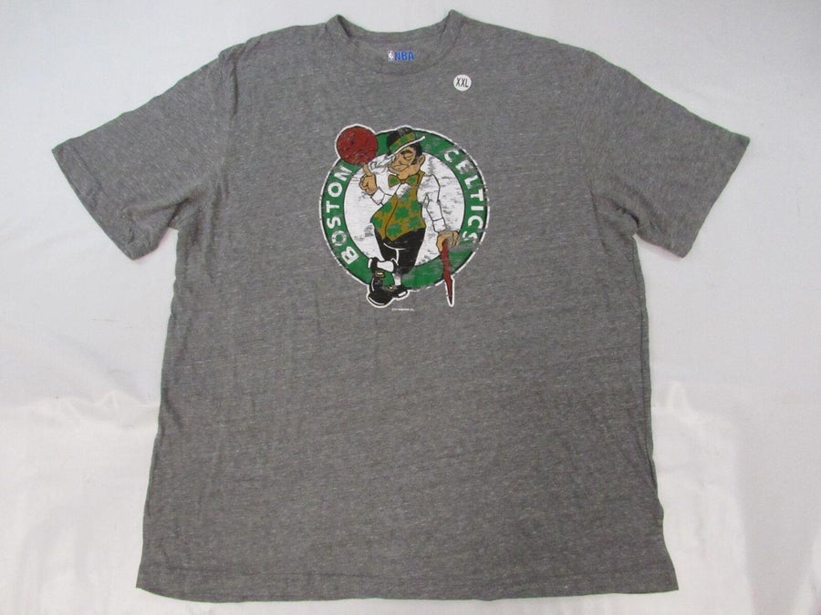 Boston Celtics Mens Size 2XL 2XLarge Gray Shirt w/ Distressed Print Image 1