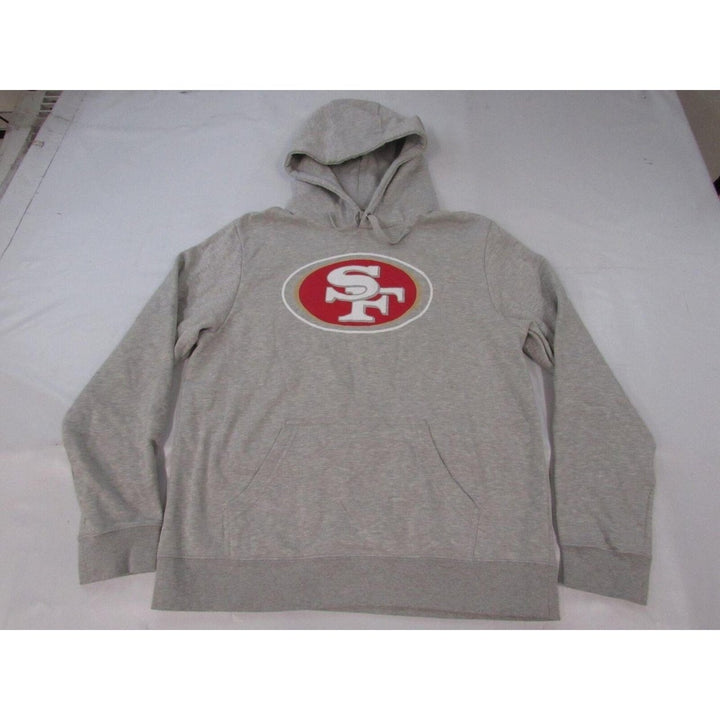 San Francisco 49ers Mens Size L Large Heather Gray Hoodie Image 1