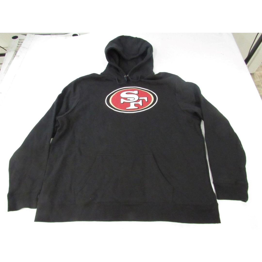 San Francisco 49ers 85 George Kittle Mens Size 3XL 3XLarge Black Hoodie Image 1