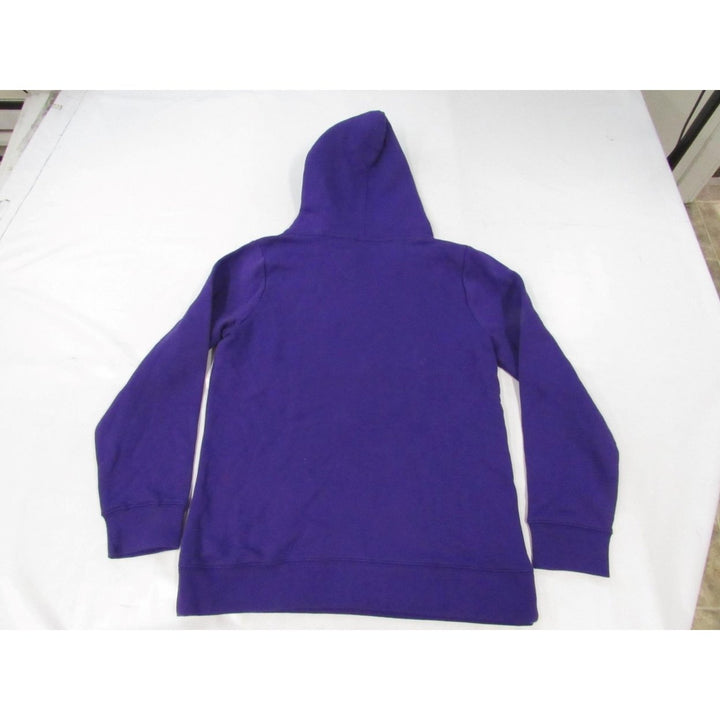 Los Angeles Lakers Youth Size L Large Purple Hoodie w/ Distressed Print Image 2