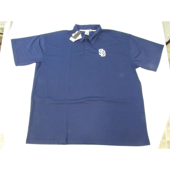 San Diego Padres Mens Size 5XL-Tall 5XLarge-Tall Blue Majestic Polo Image 1