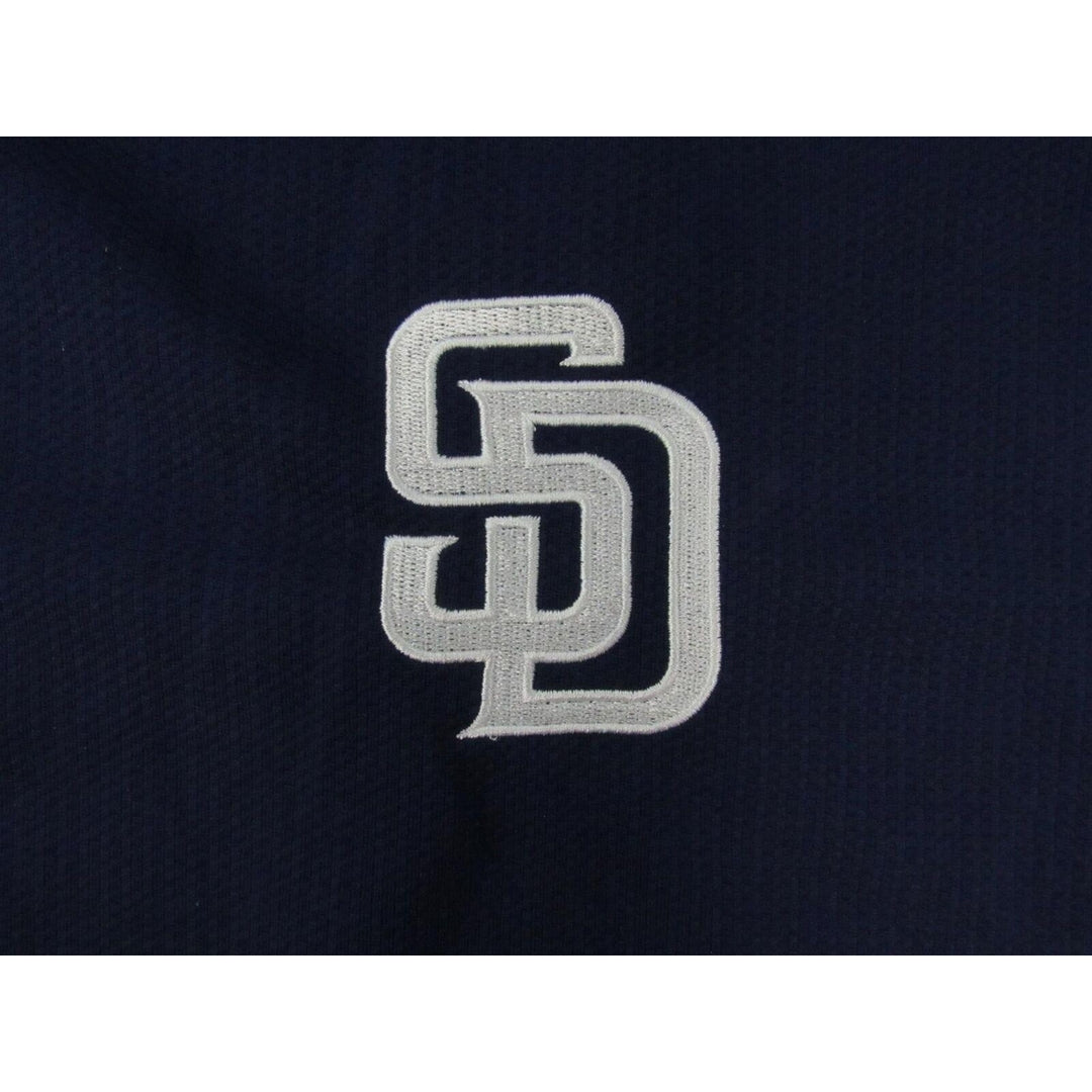 San Diego Padres Mens Size 5XL-Tall 5XLarge-Tall Blue Majestic Polo Image 3