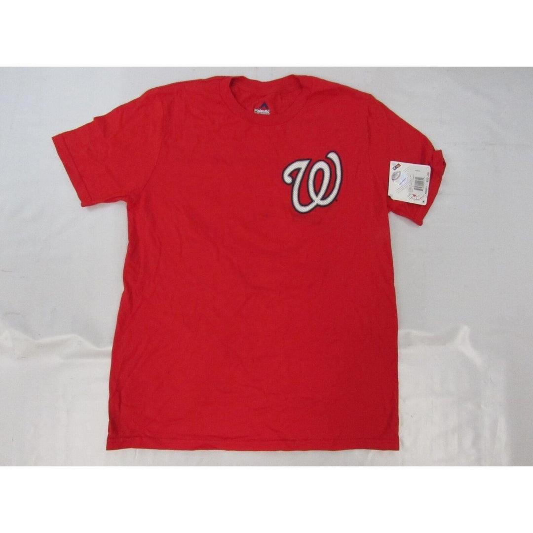 Washington Nationals 20 Daniel Murphy Youth Size L Large (14/16) Red Shirt Image 1