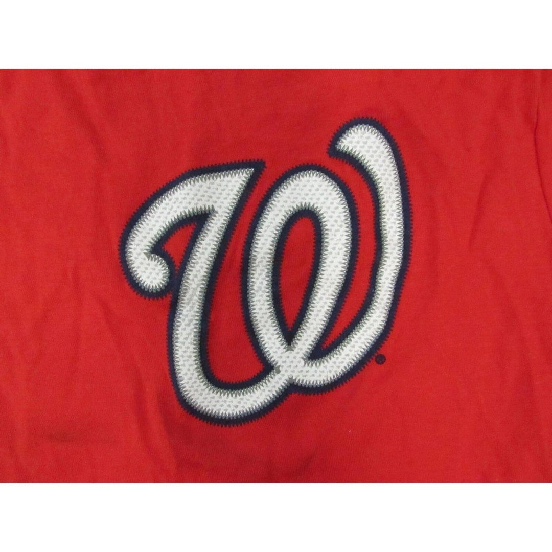 Washington Nationals 20 Daniel Murphy Youth Size L Large (14/16) Red Shirt Image 3