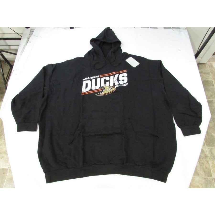 Anaheim Ducks Hockey Mens Size 6XL 6XLarge Black Hoodie Image 1