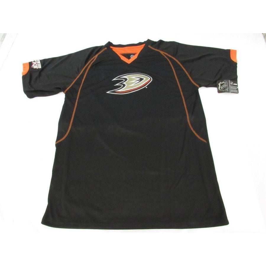 Anaheim Ducks Mens Size XLT XLarge-Tall Black Polyester Shirt Image 1