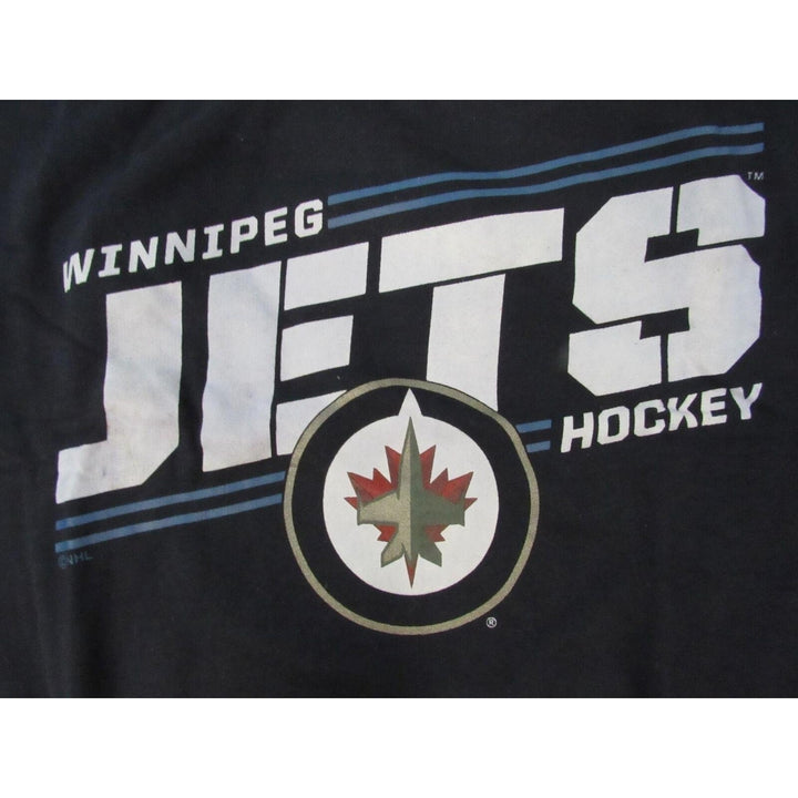 Winnipeg Jets Hockey Mens Size 3XL 3XLarge Navy Hoodie Image 3