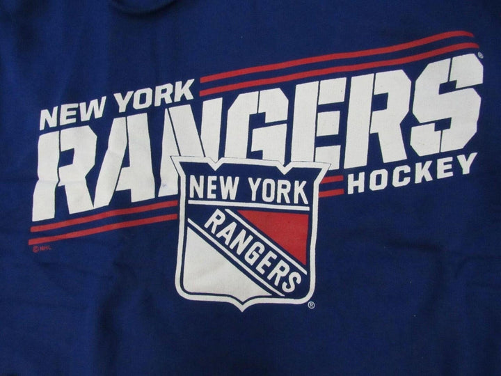 York Rangers Hockey Mens Size 4XLT 4XLarge-Tall Royal Blue Hoodie Image 3