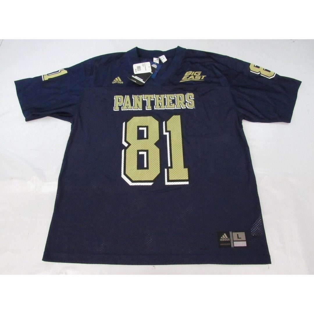 Pittsburgh Panthers 81 Mens Size L Large Navy Adidas Replica Jersey 50 Image 1