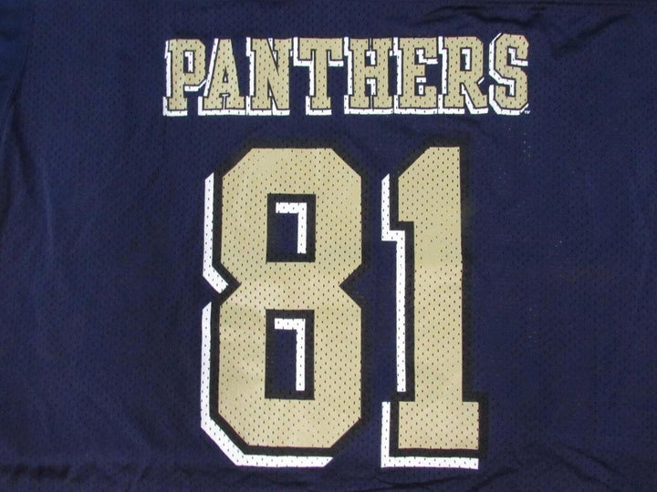 Pittsburgh Panthers 81 Mens Size L Large Navy Adidas Replica Jersey 50 Image 3