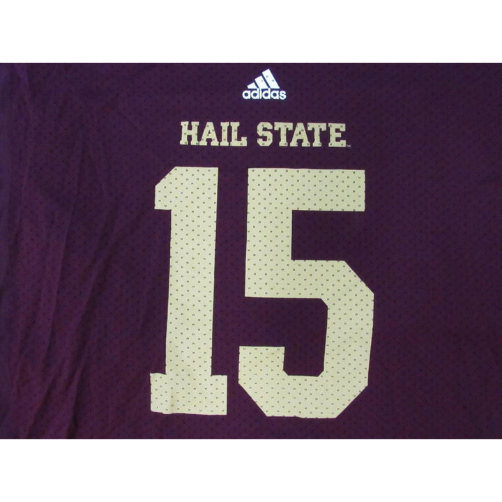 Mississippi State Bulldogs "Hail State" 15 MensSize XL Adidas Maroon Jersey Image 3