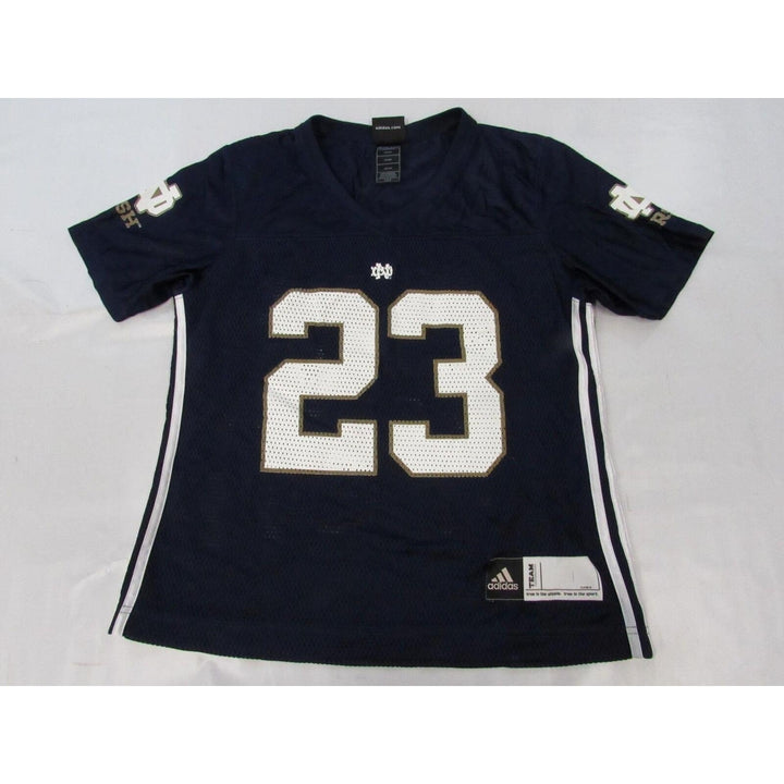 Notre Dame Fighting Irish 23 Womens Size M Navy Adidas Performance Jersey Image 1