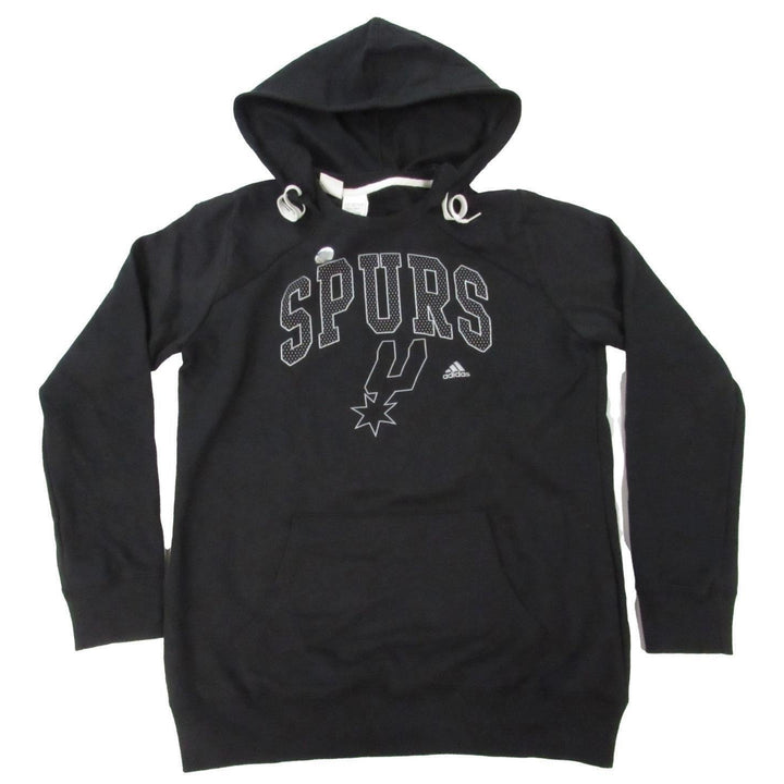 San Antonio Spurs Womens Size L Large Black Adidas Hoodie Image 1