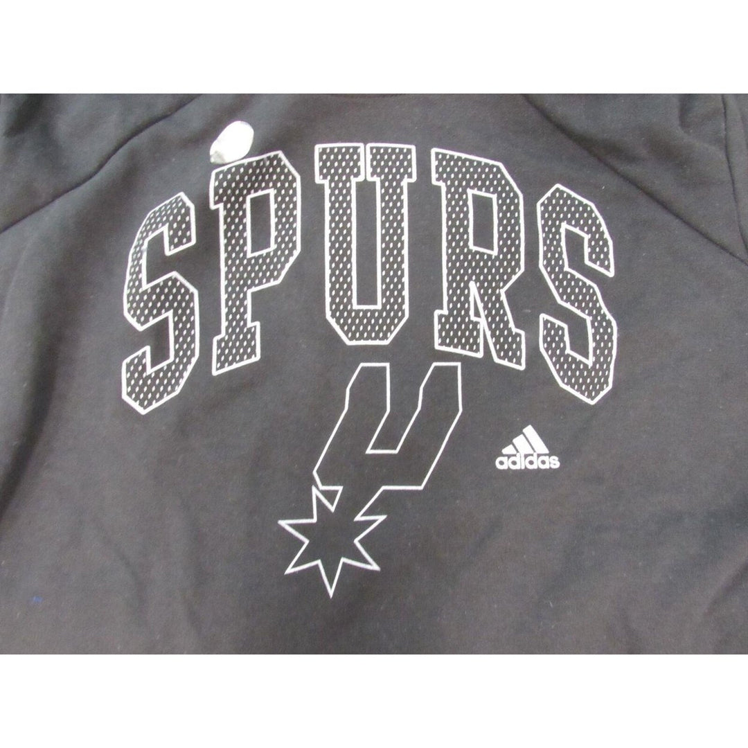 San Antonio Spurs Womens Size L Large Black Adidas Hoodie Image 3