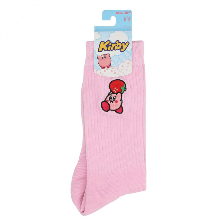 Kirby Strawberry Pink Crew Socks Image 4