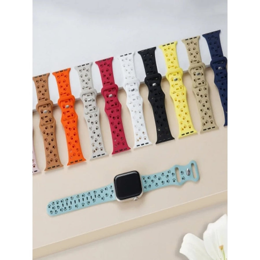 Hollow-Out Silicone Strap for Apple Watch Band 40mm 44mm 49mm 41mm 45mm 38mm Correa Bracelet iWatch Series SE 8 7 6 5 9 Image 1