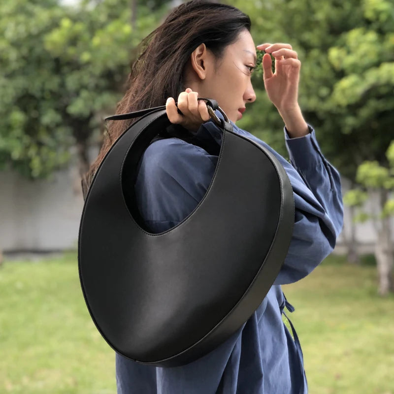 Handbags For Women Luxury Designer Slim Half Moon Bag And Purse 2023 In PU Material Vintage Medium Underarm Shoulder Image 3