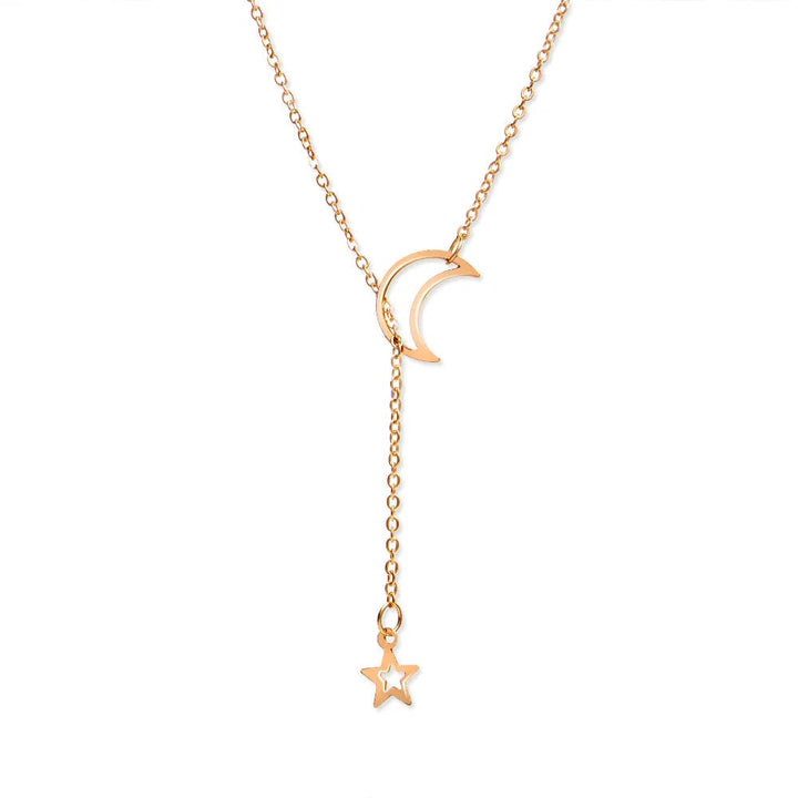 Simple Moon Star Pendant Choker Necklace Simple Gold Color Alloy Charm Chain Collares Necklace For Women Party Jewelry Image 8