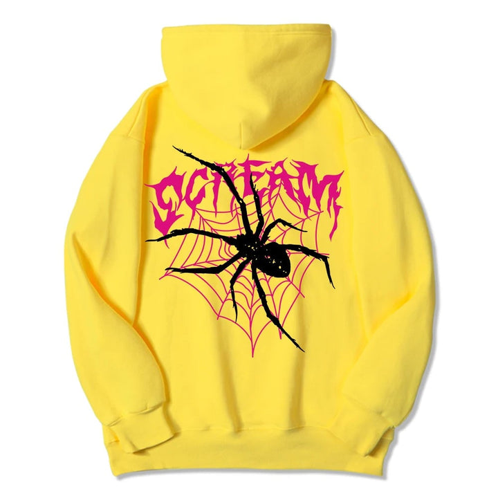 Scream Spiders and Cobwebs Printing Women Hoodies Harajuku Oversize Hoody Fashion Loose Clothing Comfortable Sweatshirt Image 4