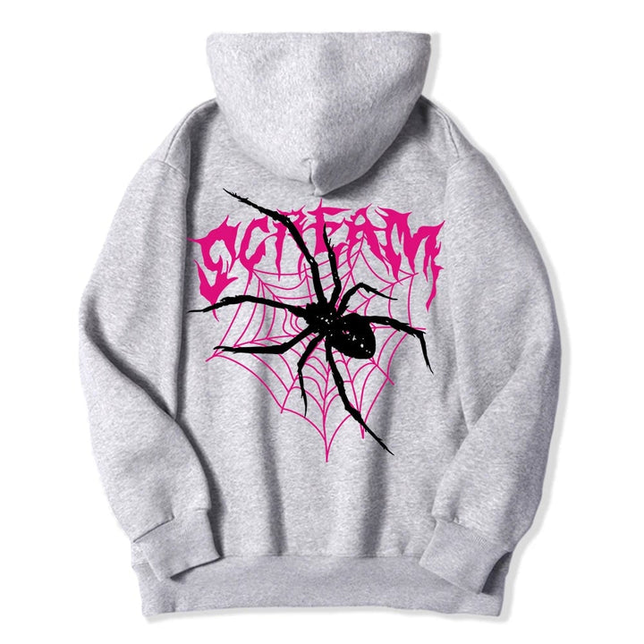 Scream Spiders and Cobwebs Printing Women Hoodies Harajuku Oversize Hoody Fashion Loose Clothing Comfortable Sweatshirt Image 8