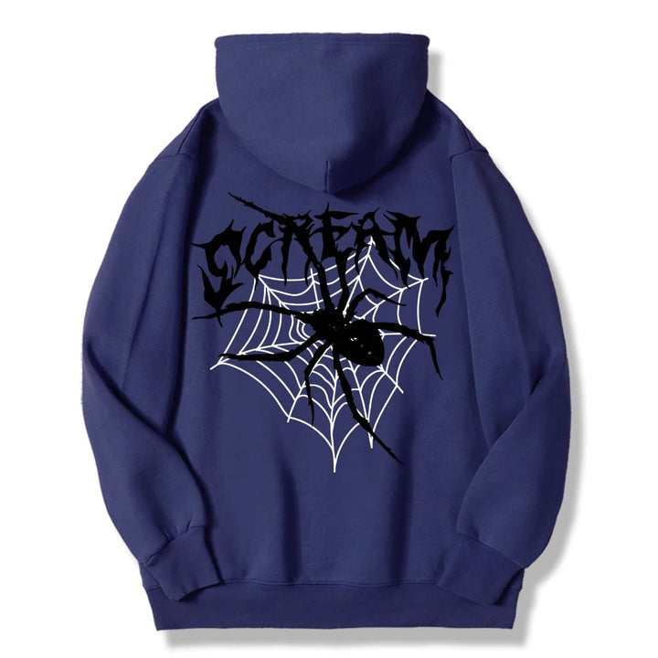 Scream Spiders and Cobwebs Printing Women Hoodies Harajuku Oversize Hoody Fashion Loose Clothing Comfortable Sweatshirt Image 9