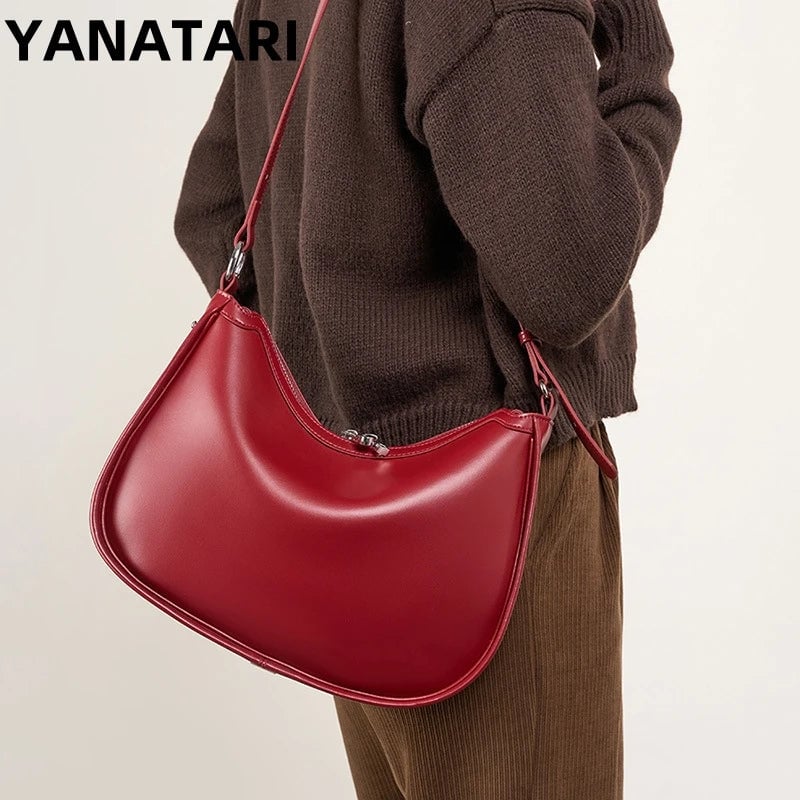 YANATARI Genuine leather handbags women vintage shoulder bag female luxury bags womens fine 2024 Crossbody Bags female Image 1