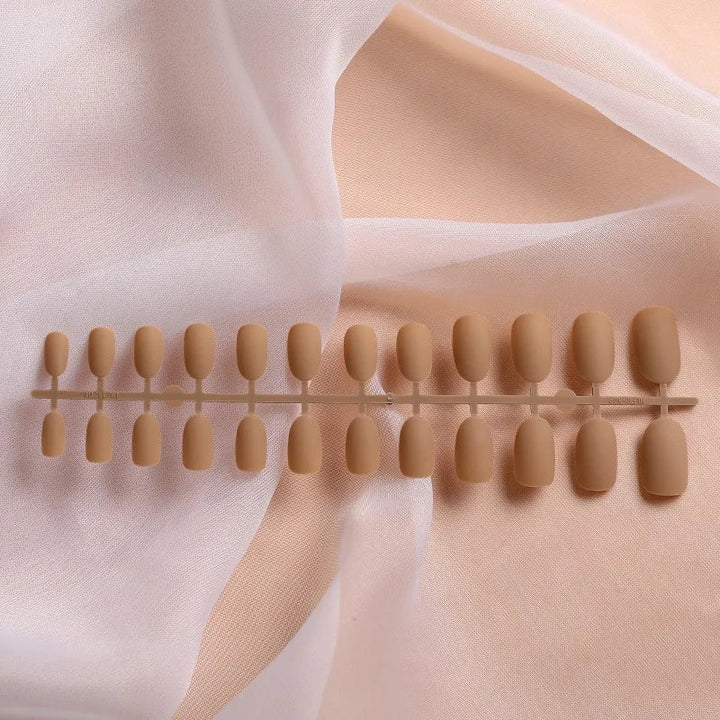 24Pcs/Set Strips Wearable Manicure Tools Ballerina Press on Nail Piece Matte Scrub Patch Coffin Fake Nails Artificial Image 4