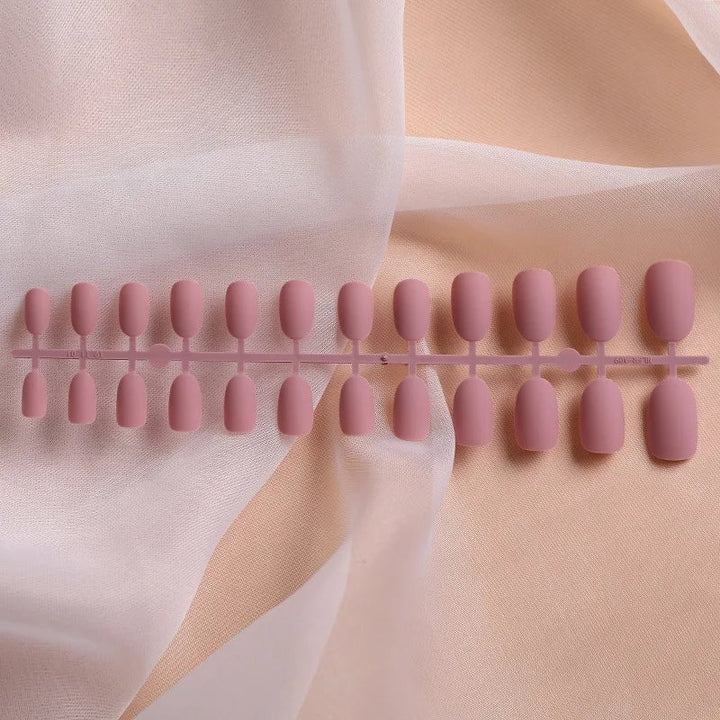 24Pcs/Set Strips Wearable Manicure Tools Ballerina Press on Nail Piece Matte Scrub Patch Coffin Fake Nails Artificial Image 4