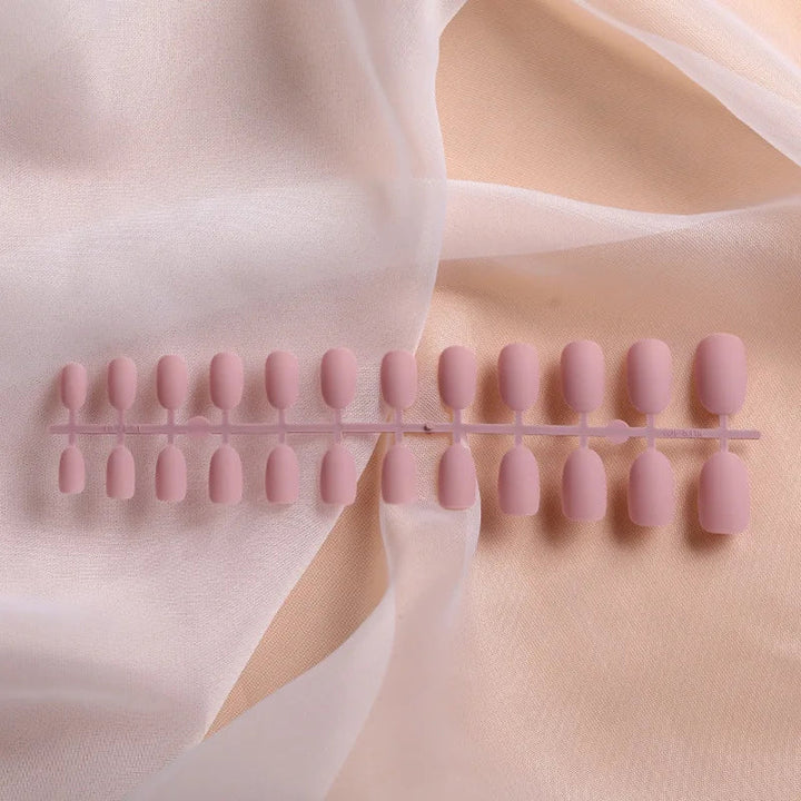 24Pcs/Set Strips Wearable Manicure Tools Ballerina Press on Nail Piece Matte Scrub Patch Coffin Fake Nails Artificial Image 8