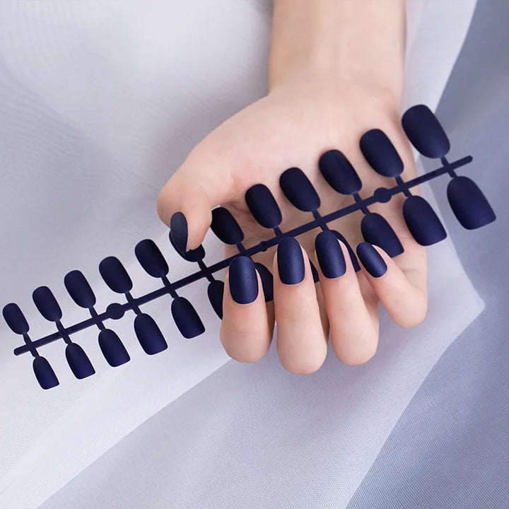 24Pcs/Set Strips Wearable Manicure Tools Ballerina Press on Nail Piece Matte Scrub Patch Coffin Fake Nails Artificial Image 12