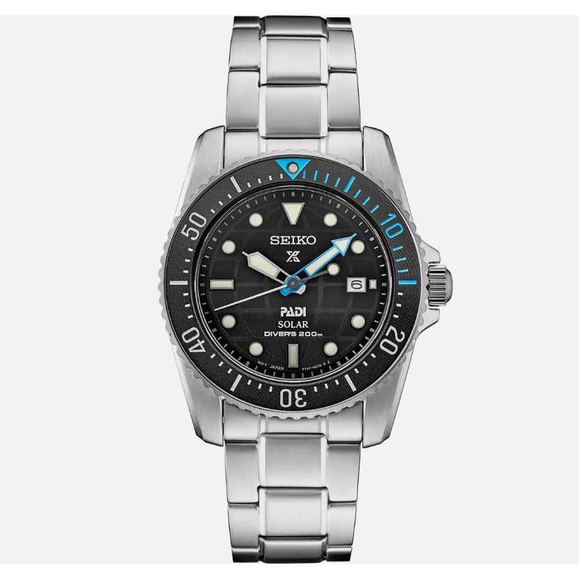 Seiko Prospex PADI Special Edition Solar Divers Stainless Steel Watch SNE575 Image 1